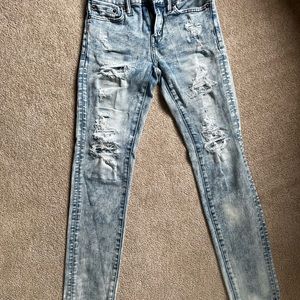 Mens American Eagle Skinny Airflex ripped jeans